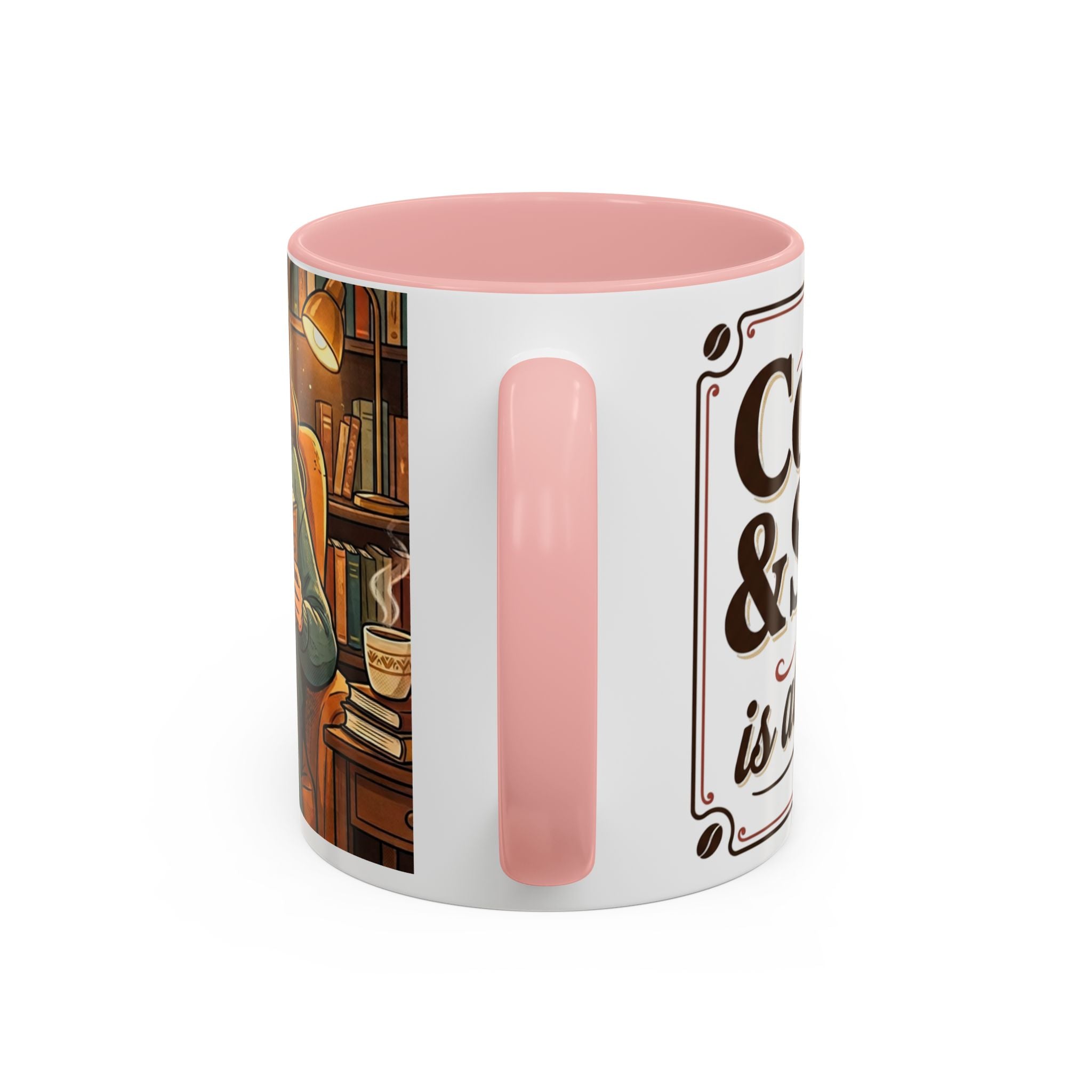 Cozy Reader Coffee Mug — "Coffee & Smut is all I need" Accent Mug for Book Lovers (11/15oz)