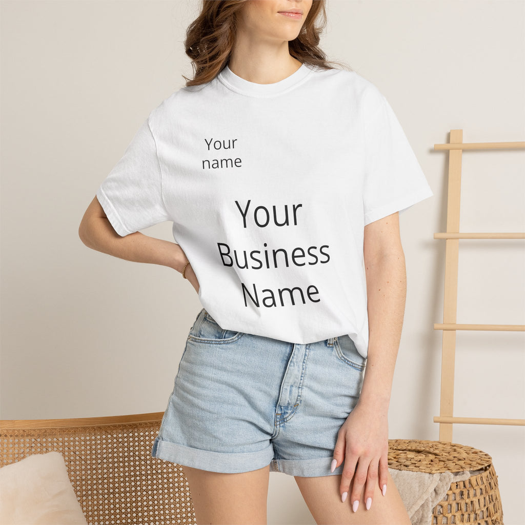 Business Logo T‑Shirt — Customizable Your Name & Business Name Shirt