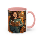 Cozy Reader Coffee Mug — "Coffee & Smut is all I need" Accent Mug for Book Lovers (11/15oz)
