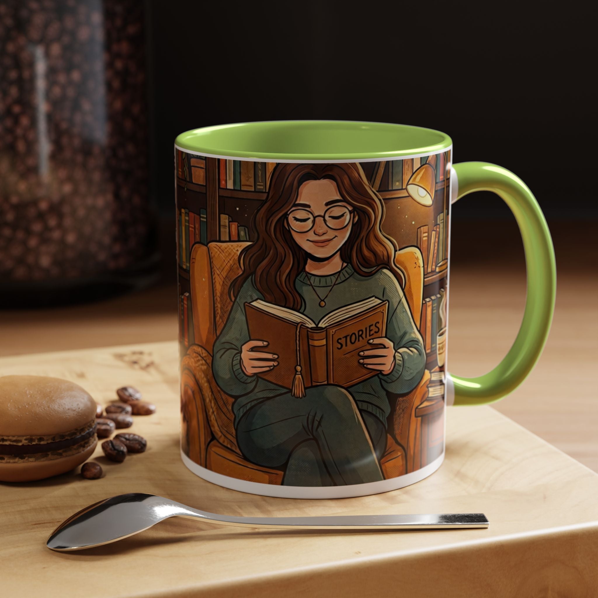 Cozy Reader Coffee Mug — "Coffee & Smut is all I need" Accent Mug for Book Lovers (11/15oz)