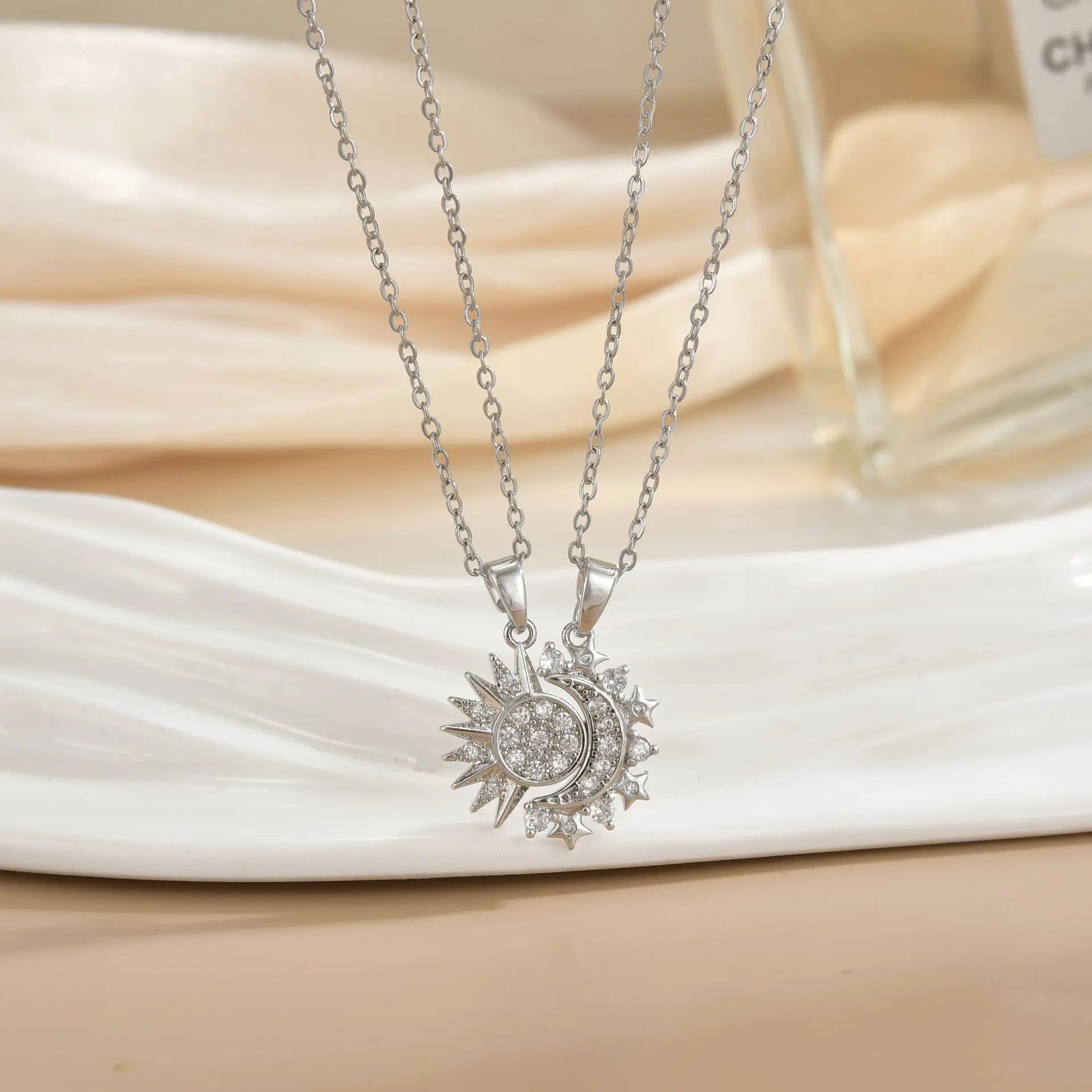 Sun & Moon Necklace & Ring Set