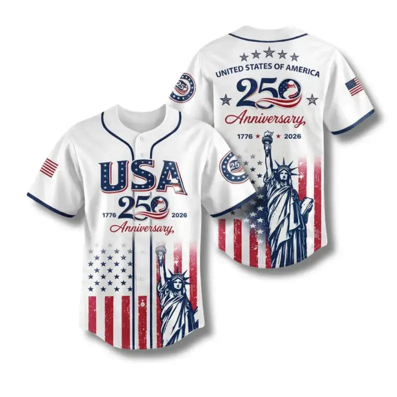 USA 250th Anniversary Unisex 4Th of July Jersey 